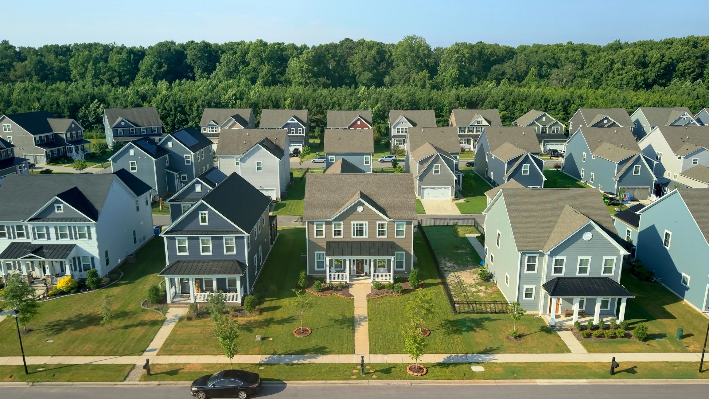 Neighborhood homes representing place-based community development